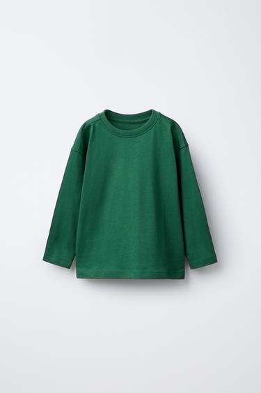 PLAIN MEDIUM WEIGHT T-SHIRT - Green by Zara