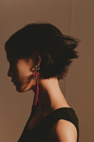 CORD HOOP EARRINGS X AO YES - Silver by Zara - Image 0