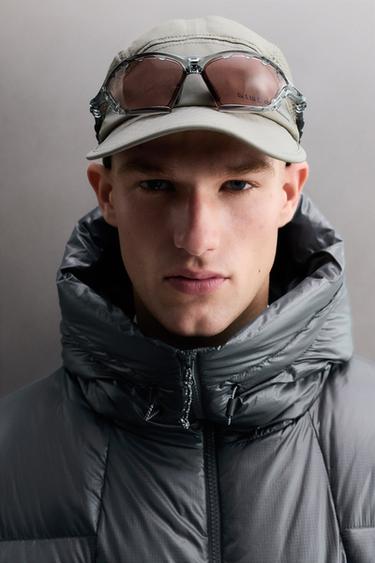 100% DOWN PUFFER JACKET - Grey green by Zara