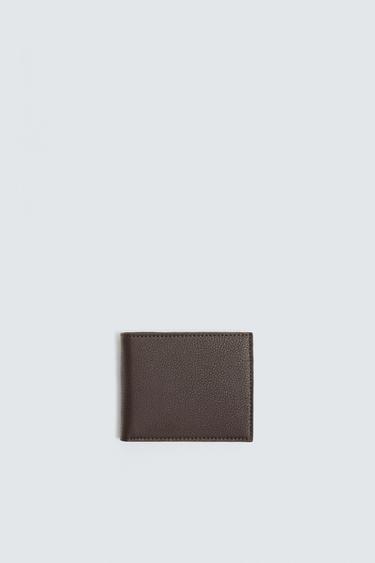 TEXTURED WALLET - Brown by Zara