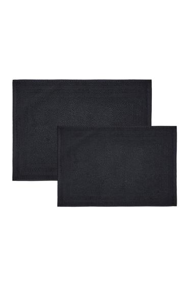 COTTON BATH MAT - Black by Zara