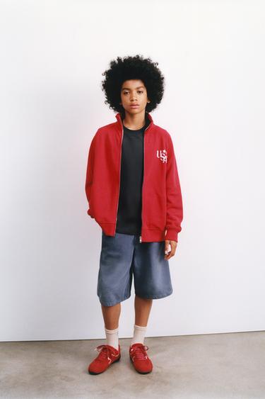 LEATHER TRAINERS - Red by Zara