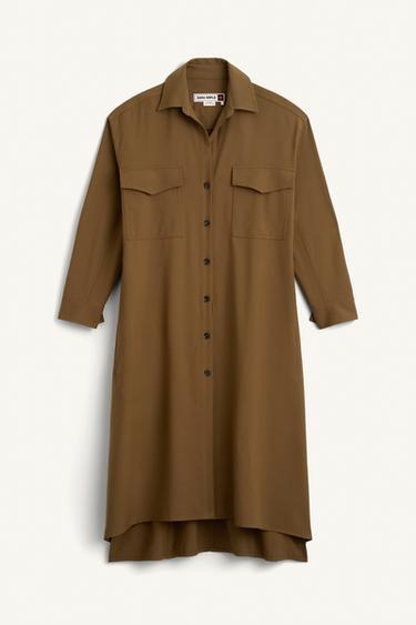 SHRT DRSS - Khaki by Zara