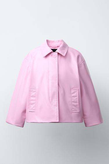 FAUX LEATHER JACKET - Pink by Zara