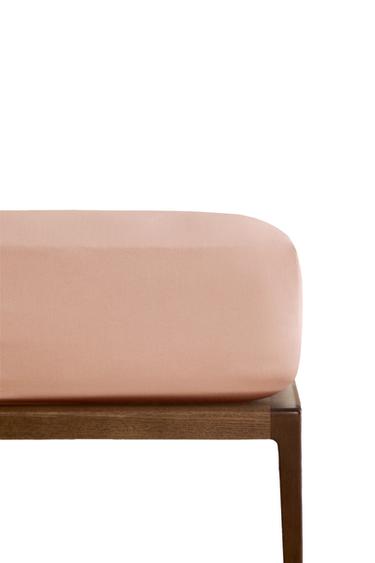 SATEEN FITTED SHEET | 30 CM HIGH (300 THREAD COUNT) - Pale pink by Zara