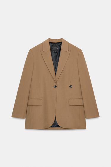 ZW COLLECTION OVERSIZE BLAZER - Caramel by Zara