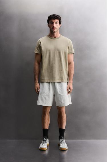 RELAXED FIT HEAVYWEIGHT T-SHIRT - Sand by Zara