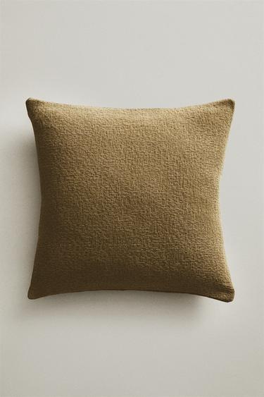 TEXTURED CUSHION COVER - Mustard by Zara