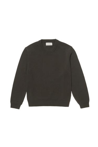 REGULAR FIT COTTON SWEATER - Dark brown by Zara