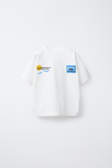 LABEL T-SHIRT - White by Zara - Image 0