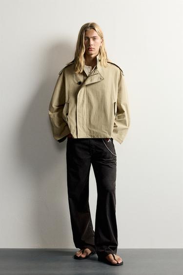 CROPPED TECHNICAL TRENCH COAT - Sand by Zara