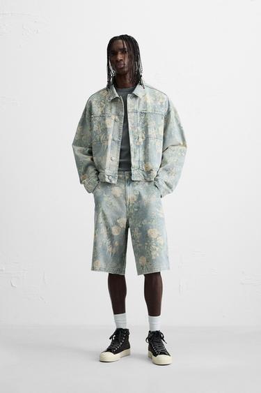 FLORAL PRINT DENIM JACKET - Multicoloured by Zara - Image 0