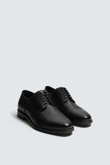 LEATHER SMART SHOES - Black by Zara