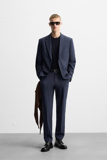 TEXTURED CHECK SUIT - Ecru/Yellow by Zara
