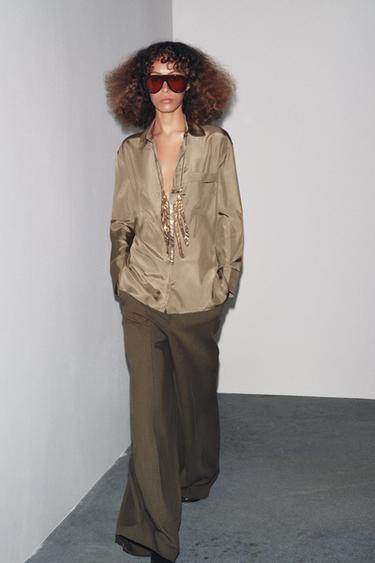 ZW COLLECTION MINIMAL TROUSERS - Brown by Zara - Image 0