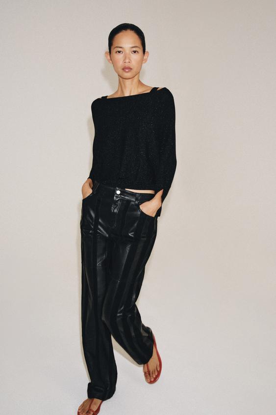SHORT KNIT CAPE JUMPER - Black by Zara - Image 0