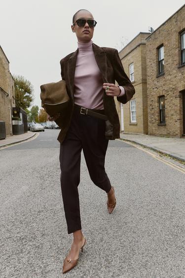 BASIC PLAIN KNIT JUMPER - Dusty pink by Zara