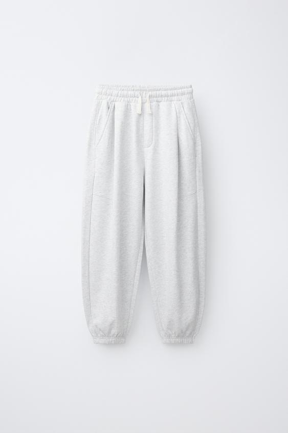 STRAIGHT PLUSH TROUSERS - Grey marl by Zara - Image 0