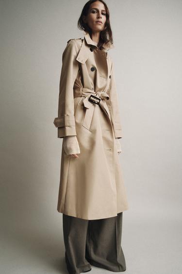 WATER REPELLENT DOUBLE-BREASTED TRENCH COAT ZW COLLECTION - Light camel by Zara