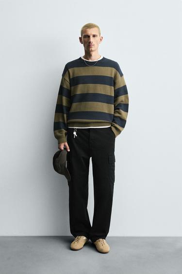 STRAIGHT-LEG CARGO TROUSERS - Black by Zara
