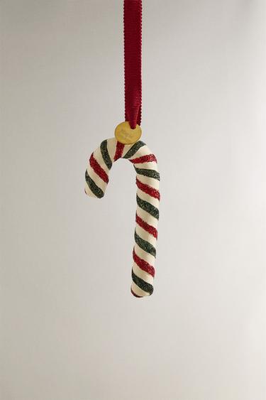 SPARKLY CANDY CANE CHRISTMAS TREE DECORATION - Multicoloured by Zara