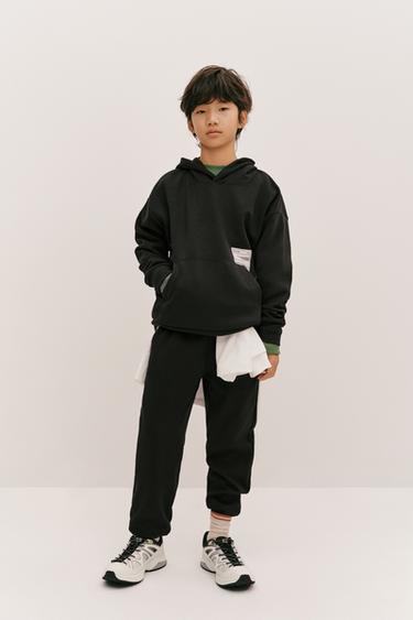 INTERLOCK HOODIE AND JOGGERS SET - Black by Zara