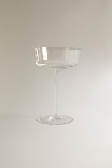 BLOWN CRYSTALLINE SPARKLING WINE FLUTE -  by Zara - Image 0