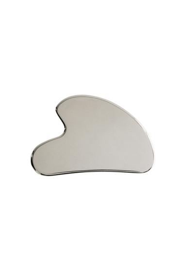 STAINLESS STEEL GUA SHA FACE MASSAGER - Silver by Zara