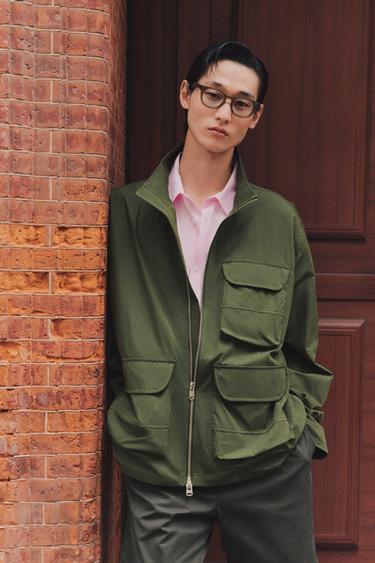 TECHNICAL PARKA WITH POCKETS - Green by Zara