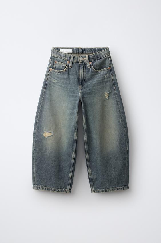BARREL RIPPED JEANS - Blue by Zara - Image 0