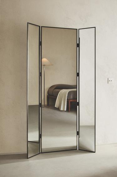 METAL TRIPTYCH MIRROR - Black by Zara