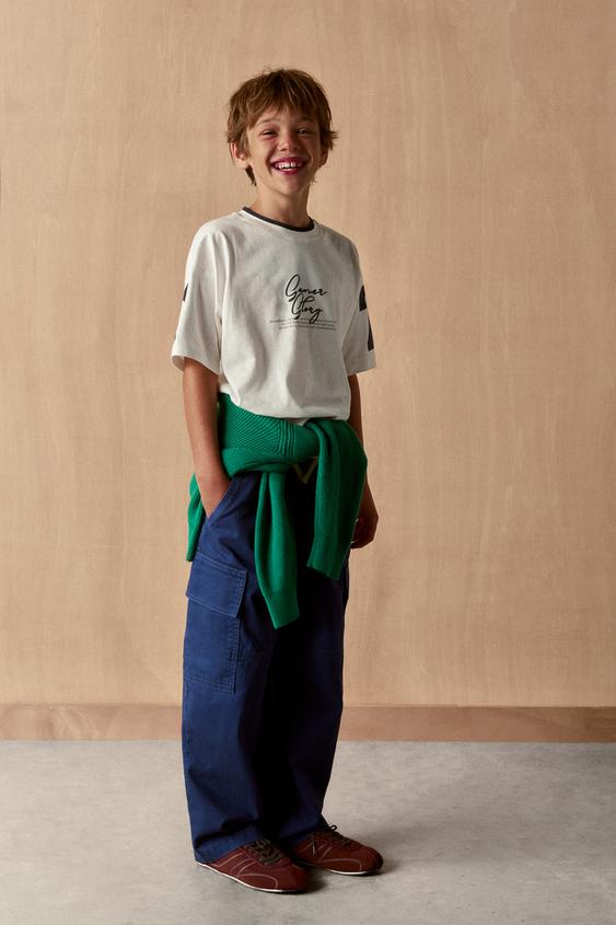 BASEBALL PRINT T-SHIRT - Oyster-white by Zara - Image 0
