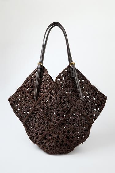 BRAIDED TOTE BAG - Brown by Zara