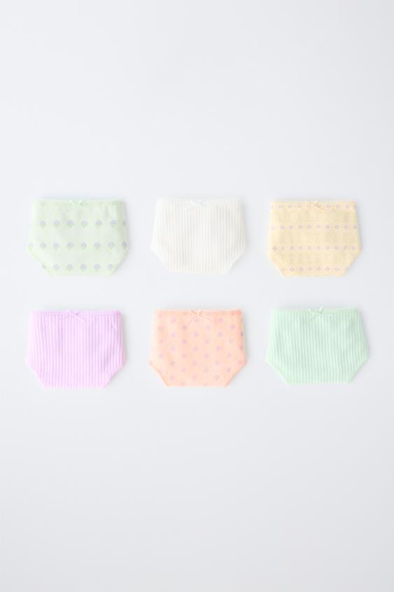 6-14 YEARS/ SIX-PACK OF FLORAL BRIEFS - Multicoloured by Zara - Image 0