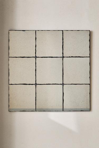 ANTIQUE FINISH SQUARE WALL MIRROR - Transparent by Zara