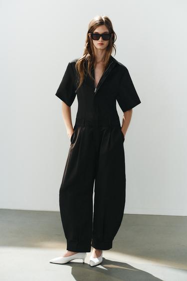 TRENCH JUMPSUIT - Black by Zara