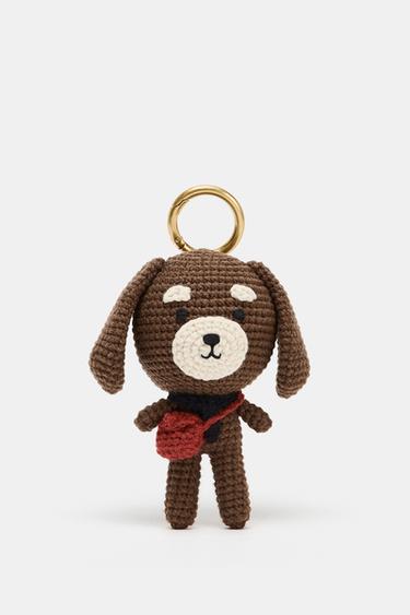 PUPPY CHARM KEYRING - Brown by Zara