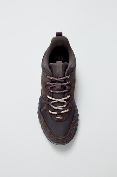 TECHNICAL RUNNING TRAINERS - Brown by Zara