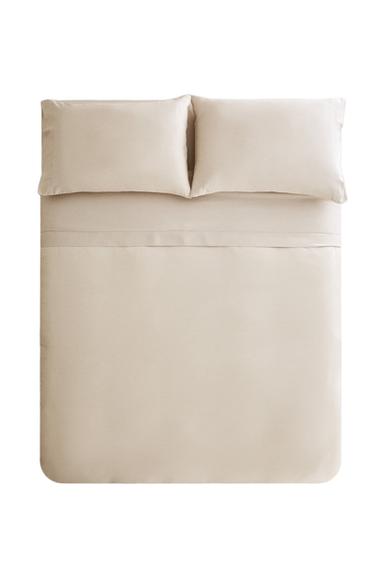 SATEEN DUVET COVER (300 THREAD COUNT) - Beige by Zara