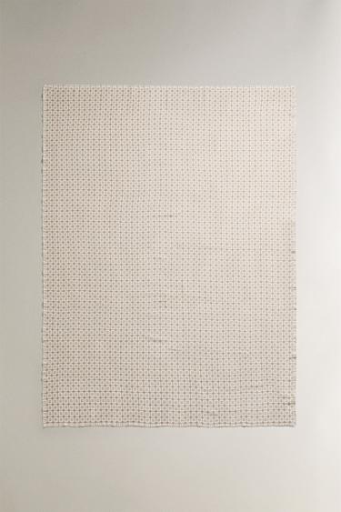 TEXTURED CHECK THROW - Beige by Zara - Image 0