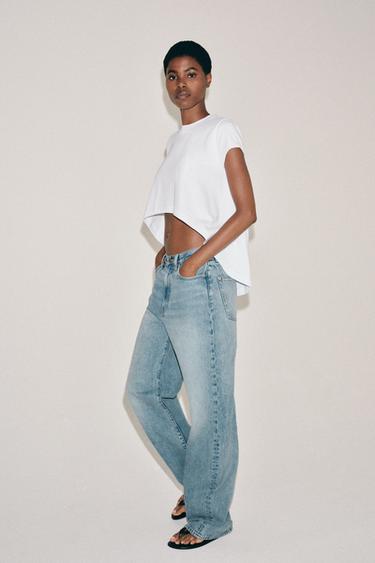 ASYMMETRIC COTTON T-SHIRT - White by Zara
