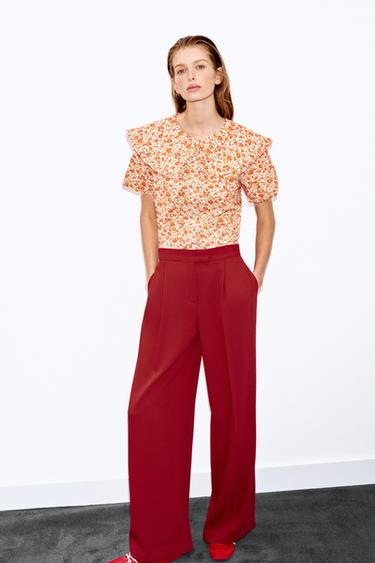 FLORAL PRINT PETER PAN COLLAR SHIRT - Multicoloured by Zara