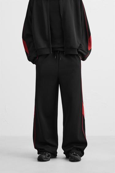 RETRO FOOTBALL TROUSERS - Black by Zara