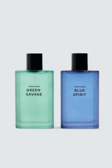 GREEN SAVAGE + BLUE SPIRIT EDT 2 X 90 ML / 3.17 oz - TINTED LEATHER by Zara