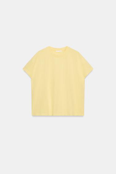 SHORT SLEEVE T-SHIRT - Yellow by Zara