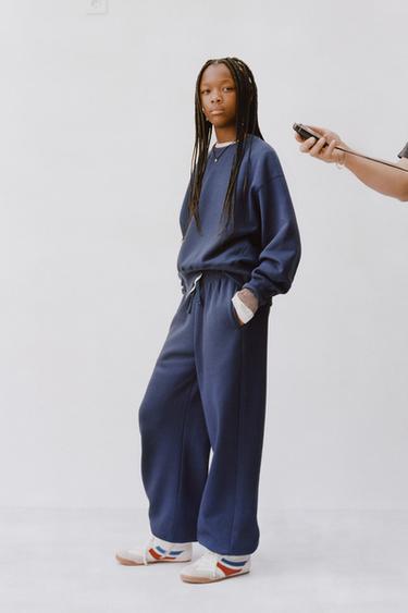 SWEATSHIRT AND JOGGERS SET - Blue by Zara