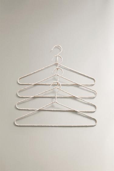BEIGE COTTON AND LINEN HANGER (PACK OF 4) - Light beige by Zara - Image 0