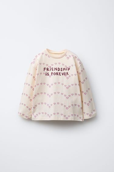 PRINTED SLOGAN T-SHIRT - Ecru by Zara