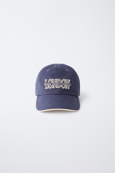 VARSITY CAP WITH EMBROIDERED TEXT - Blue by Zara - Image 0