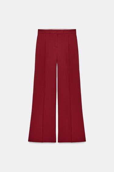 WIDE-LEG TROUSERS WITH DARTS - Brick by Zara